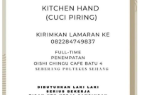 Postingan Lowongan Kerja Cafe Oishi Chingu