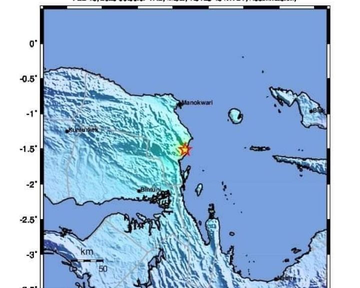 Hasil analisis BMKG Pusat gempabumi di Manokwari Selatan
