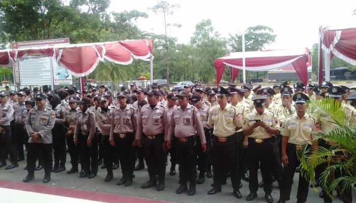 Satuan Pengamanan Kota Batam Ikuti Rangkaian Acara HUT Ke 42 di Mapolresta Barelang