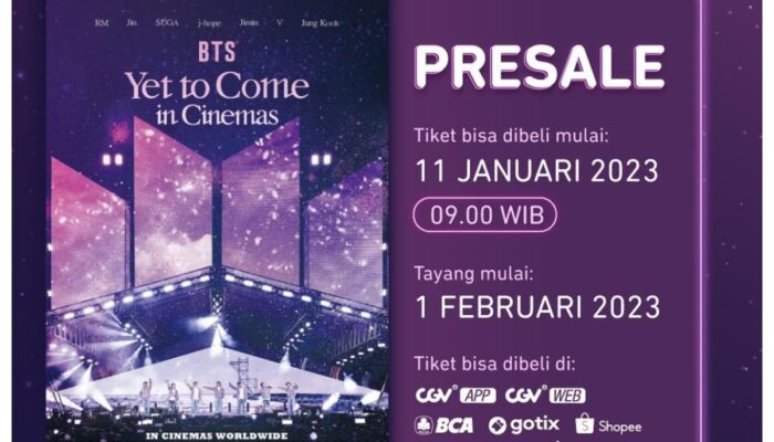 BTS: Yet To Come in Cinemas akan tayang di CGV Indonesia Februari 2023