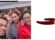 Nagita Slavina Foto Bareng Megawati Soekarnoputri, Kenakan Bando Warna Merah, Rupanya Harganya Fantastis