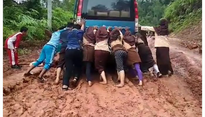 Kondisi Jalan Desa Linau Rusak Parah, Warga Geram Hingga Mau Demo Jika Tak Segera Diperbaiki