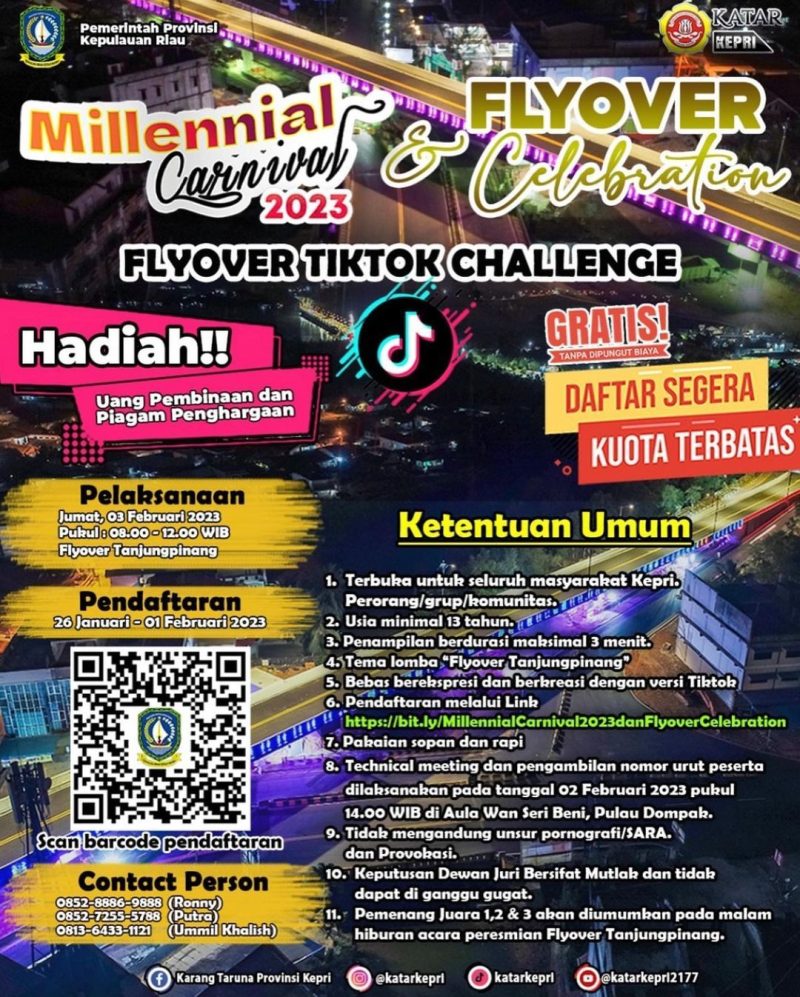 Ketentuan bagi yang mengikuti kegiatan yang di adakan oleh Karang Taruna dan Pemprov Kepri