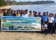 Kodim O318/Natuna Ikut Serta Giat Bersih Pantai Dalam Rangka Hari Dharma Samudera 2019