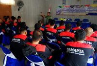 Pasiops Kodim 0315/Bintan Kapten Inf Alfianto saat menjadi narasumber wawasan kebangsaan. (Foto. Hmk)