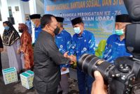 Endang Abdullah menyampaikan ucapan selamat HUT TNI AU Kepada Danlanud RHF Tanjungpinang