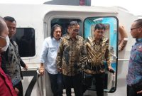 Menkopolkam Mahfud MD saat tiba di Kota Batam dengan menggunakan kapal Ferry