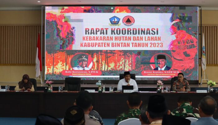 Rapat Koordinasi Karhutla Bersama FKPD, Kapolres Bintan Akan Tindak Tegas Jika Sengaja Melakukan Pembakaran