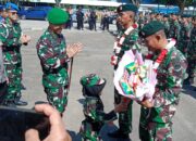 Sambut Kepulangan Personel Penugasan di Papua Barat, Dandim 0315 Tanjungpinang Ucapkan Selamat Datang