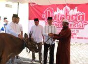 Polres Bintan Distribusikan Daging Qurban Kepada Masyarakat Sekitar Mapolres Bintan