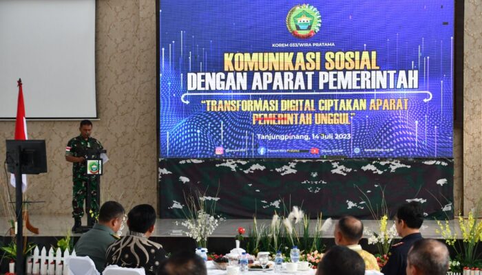Tingkatkan Sinergitas TNI AD Dengan Pemerintah,  Korem 033 Wira Pratama Gelar Komunikasi Sosial