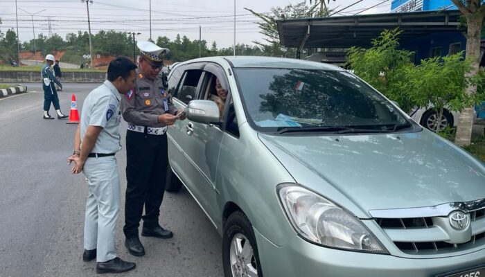 Puluhan Kendaraan Terjaring Razia Gabungan Satlantas Polres Bintan