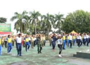 Jaga Soliditas dan Sinergitas, Prajurit Yonmarhanlan IV Tanjungpinang Ikut Olahraga TNI-Polri di makodim 0315/Bintan