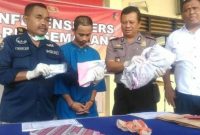 Polres Semarang saat menggelar Konferensi Pers terkait kasus pemerkosan oleh  Zaenuri (foto. Ist)