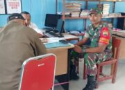 Dampingi Pejabat Desa, Babinsa Ramil 03/0315 Bintan Ikut ke Sekolah Data Peserta STQ di Tembeling Tanjung
