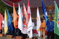 18 Partai Politik yang mengikuti Kirab Pemilu 2024 oleh KPU Kota Tanjungpinang di Lapangan Pamedan