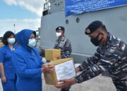 Danlantamal IV Tanjungpinang dan Ketua Korcab DJAI 1 Serahkan Bantuan APD Peduli Covid-19