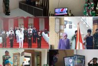 Foto serangkaian kegiatan upacara peringatan HUT RI Tahun 2020 oleh Kogabwilhan 1 Tanjungpinang