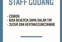 Postingan Lowongan Kerja Batam Homeware Craft