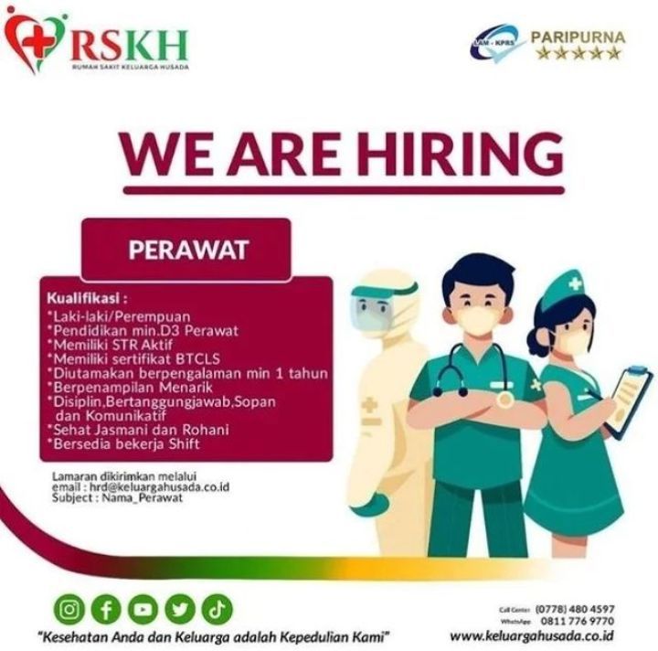 Postingan Lowongan Kerja Rumah Sakit Keluarga Husada