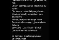 Postingan Lowongan Kerja NguMbahKlin