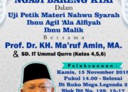 KH Maruf Amin Bakal Kunjungi Batam