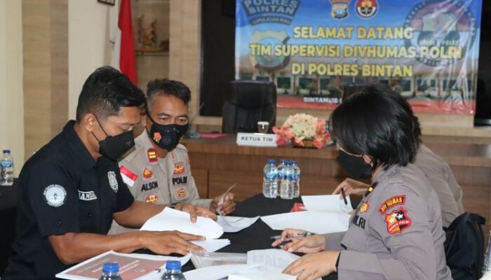 Tim Supervisi Divhumas Polri Kunjungi Polres Bintan