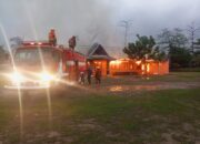 Aula MAN Tanjungpinang Ludes Terbakar, Petugas Damkar Berjibaku Padamkan Api