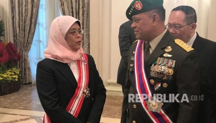 Jendral Gatot Nurmantyo Terima Penghargaan dari Pemerintah Singapura