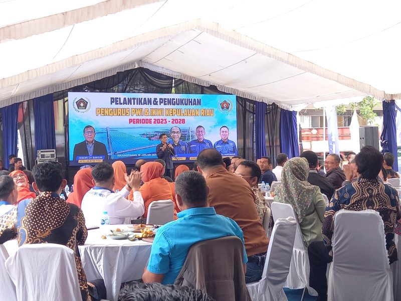 Pelaksanaan Pelantikan dan peresmian Kantor Sekretariat PWI Kepri di Tanjungpinang, Sabtu (20/1/2024)