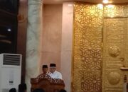 Sholat Isya Serta Tarawih Berjamaah Di Masjid Al Uswah, Wakil Presiden Ma’ruf Amin Berikan Tausyiah Agama