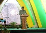 Bupati Bintan Roby Kurniawan ketika menyampaikan sambutan pada pembukaan MTQH, Senin (22/4/2024)