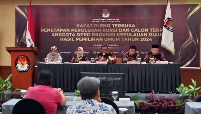 KPU Kepri Tetapkan Perolehan Kursi Dan Calon Terpilih DPRD Pasca Pemilu 2024