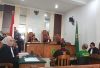 Sidang Pengadilan Negeri Tanjungpinang terkait kasus pengrusakan patok lahan, Rabu (15/5/2024)