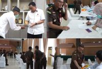Tes Urine yang dilakukan Pihak Kejati Kepri, Rabu (3/7/2024)