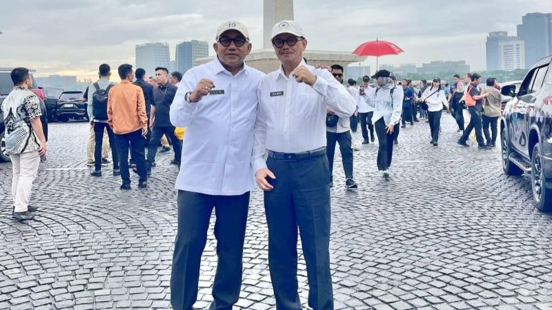 Lis dan Raja di sela-sela persiapan pelantikan kepala daerah di Jakarta, Rabu (19/2/2025) foto: Istimewa 
