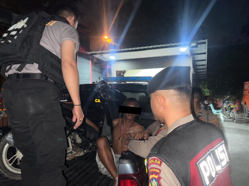 Patroli Ditsamapta Polda Kepri mengamankan dua pelaku begal, Kamis (15/5/2025) malam. Foto: Polda Kepri
