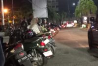 Kondisi perparkiran di Tepi Laut Tanjungpinang, Jum’at (20/6/2025) malam foto: Indrapriyadi 