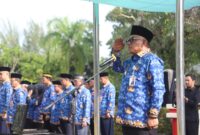 Walikota Tanjungpinang menjadi pembina upacara peringatan Hari Lahir Pancasila, Senin (2/5/2025) foto: Istimewa 