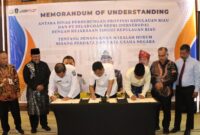Penandatanganan MoU antara Dishub, PT Pelabuhan Kepri dan Kejati Kepri terkait penguatan sektor maritim, Rabu (25/6/2025) foto: Penkum Kejati Kepri