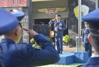 Danlanud RHF Tanjungpinang Pimpin Upacara HUT Hari Bakti TNI AU, Senin (28/7/2025) foto: Lanud RHF Tanjungpinang 
