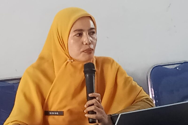 Kepala SMPN 6 Pemalang Purwaningsih dalam memberikan materi Workshop, Senin (11/8/2025) foto Ragil