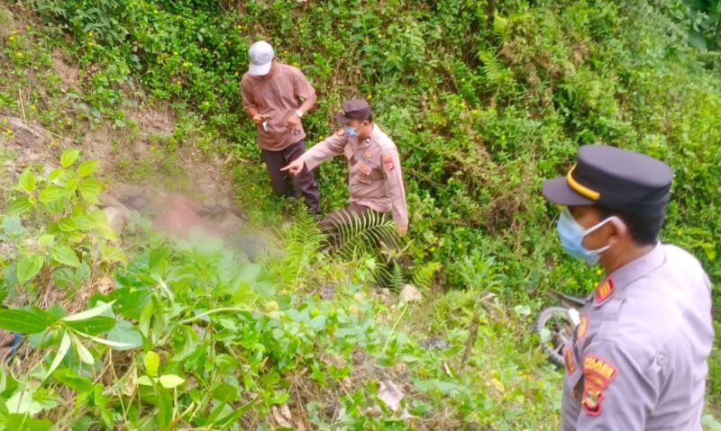 Penemuan mayat seorang pria oleh Polsek Semaka, Selasa (30/9/2025) foto: Sapruddin 