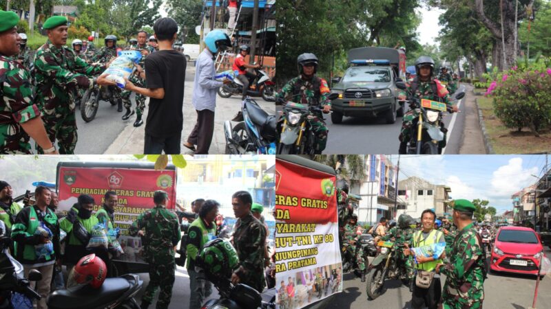 Patroli Simpatik dan pembagian sembako oleh Kodim 0315 Tanjungpinang, Rabu (1/10/2025) foto: Pendim 0315 Tanjungpinang