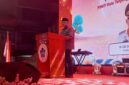 Walikota Tanjungpinang saat berikan sambutan pada Festival Moon Cake di Jalan Merdeka, Sabtu (4/10/2025) malam, foto: Indrapriyadi 