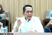 Amsakar Achmad saat mengikuti RDP bersama DPR RI secara Virtual, Rabu (1/10/2025) foto: BP Batam 