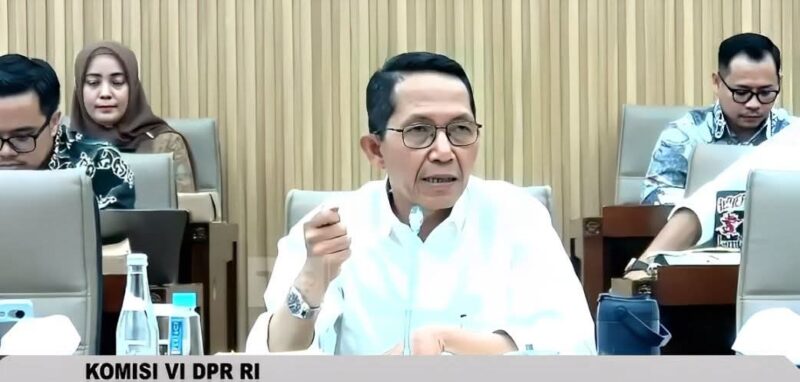 Amsakar Achmad saat mengikuti RDP bersama DPR RI secara Virtual, Rabu (1/10/2025) foto: BP Batam 