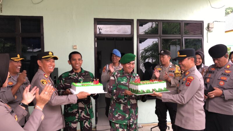 Momen kebersamaan TNI dan Polri pada HUT ke-80 TNI, Minggu (5/10/2025) foto: istimewa 