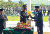 Momen keakraban pada HUT Ke 80 TNI di Aula Makodim 0424/Tanggamus, Minggu (5/10/2025) foto: Sapruddin 