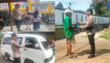 Jumat berkah, Polsek Tanjungpinang Barat bagikan makanan gratis kepada warga, Jumat (26/12/2025) foto: istimewa 